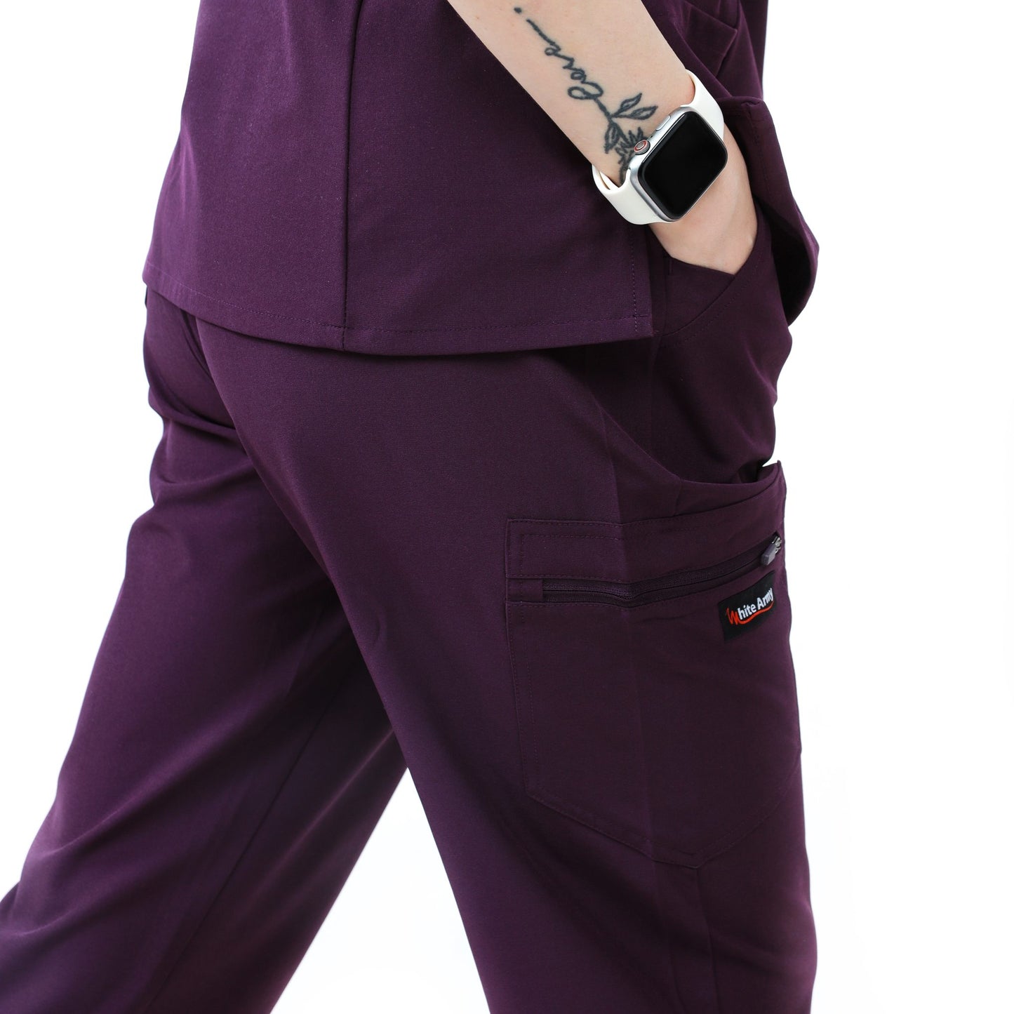 Dynamic Women Scrub Top - WHITE ARMY