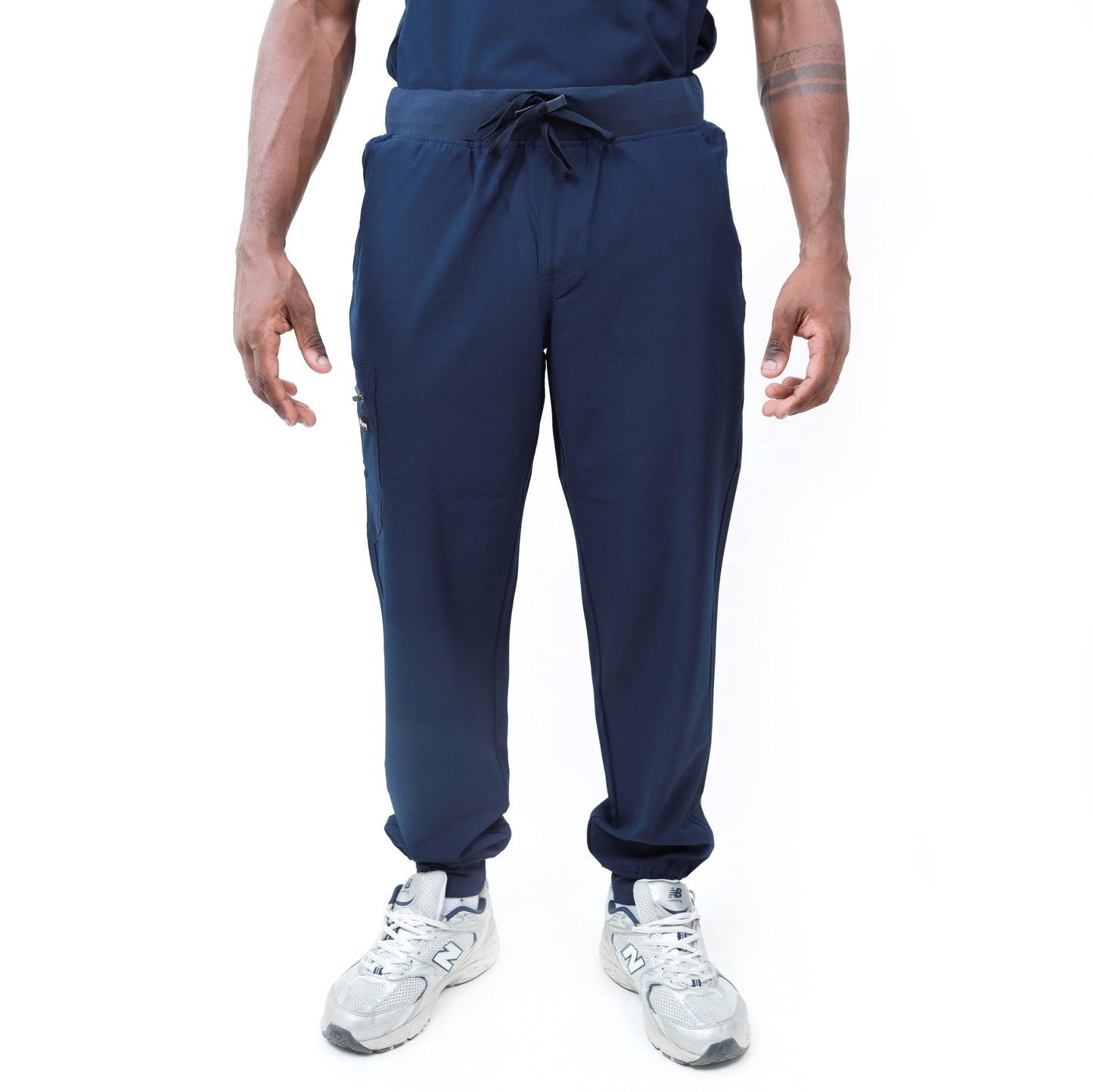 Dynamic Men Scrub Top - WHITE ARMY