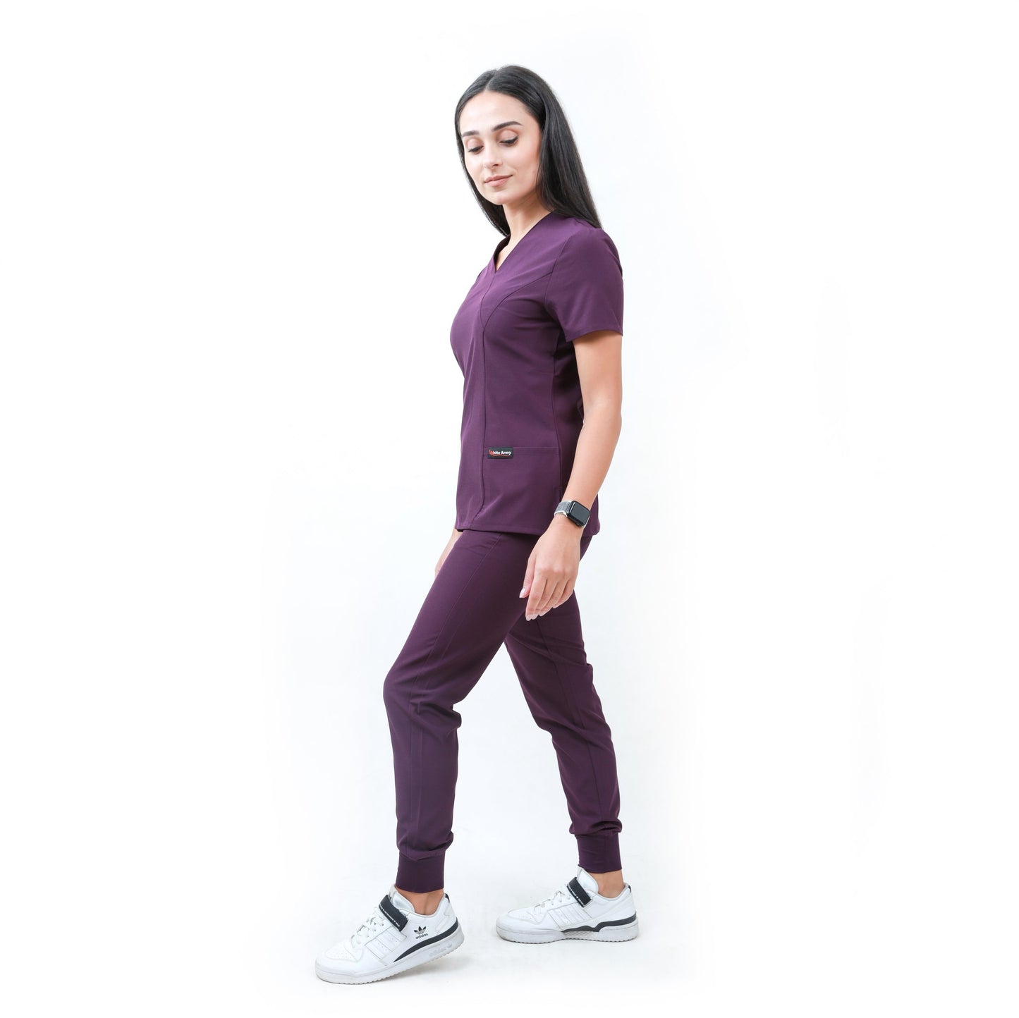 Dynamic Women Scrub Top - WHITE ARMY