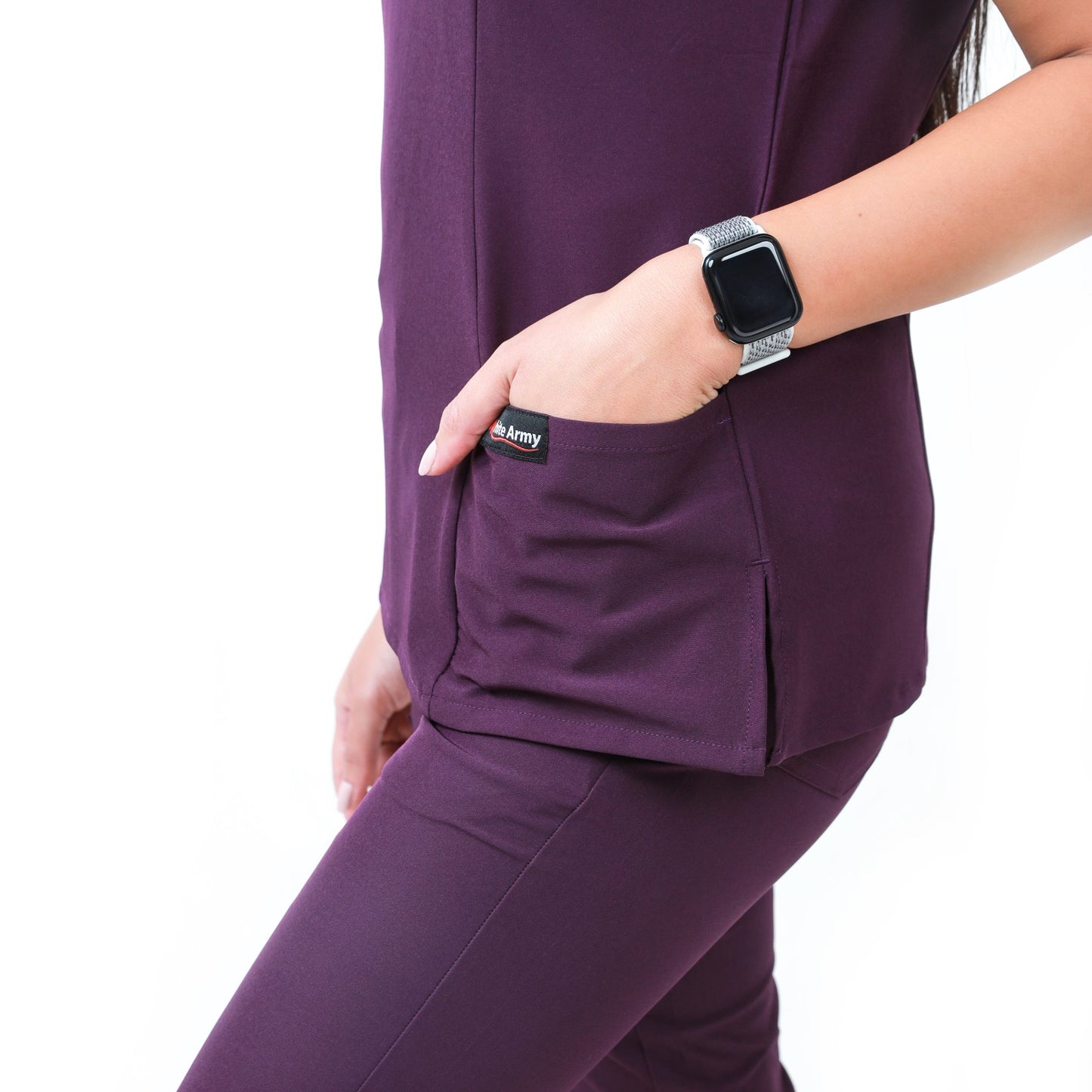 Dynamic Women Scrub Top - WHITE ARMY