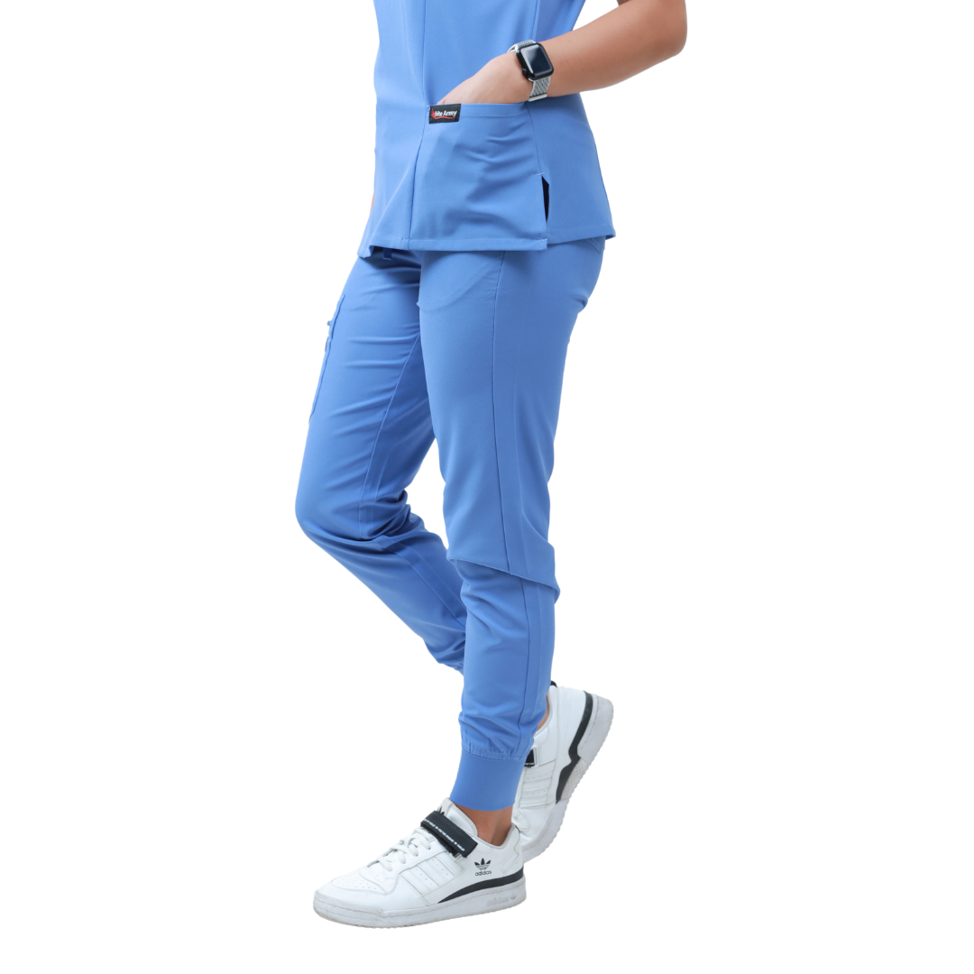 Dynamic Women Scrub Top and Pants - WHITE ARMY