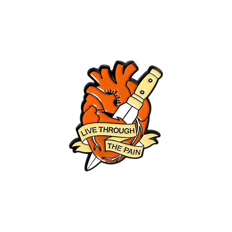 The Bain Heart Brooch - WHITE ARMY