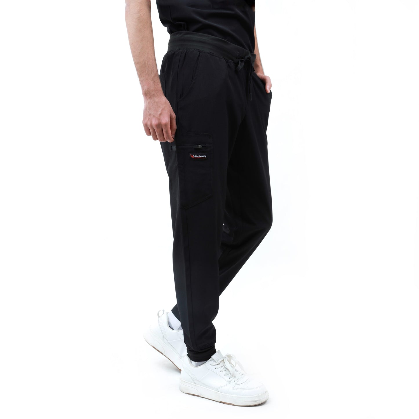 Dynamic Men Scrub Pant - WHITE ARMY