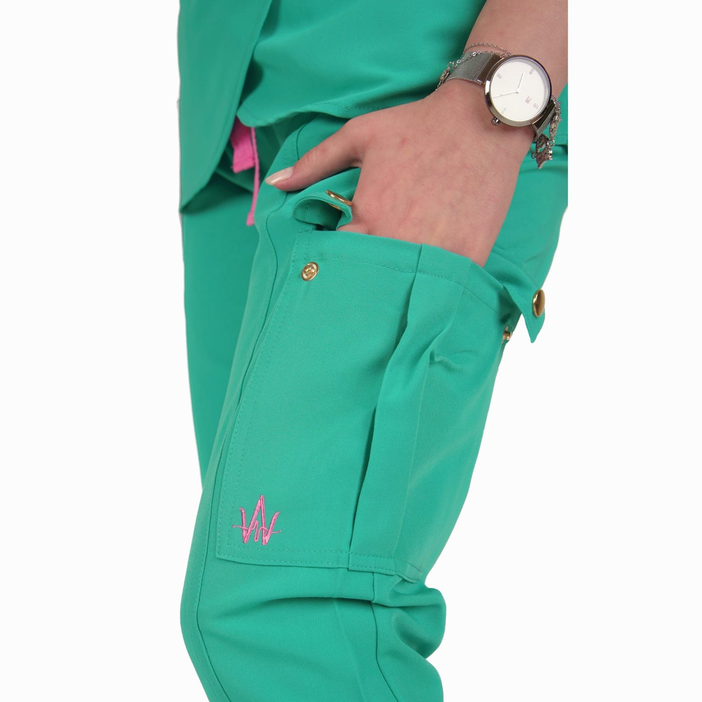 Luxe-Pro Women Scrub Top - WHITE ARMY