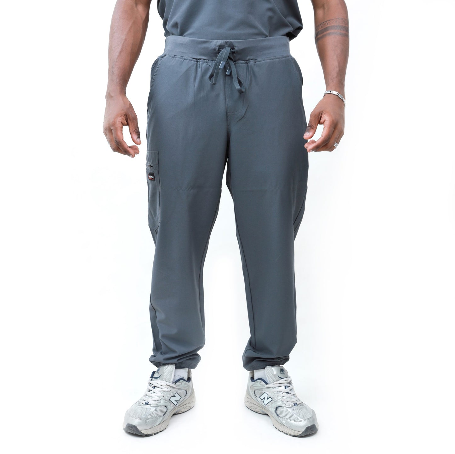 Dynamic Men Scrub Pant - WHITE ARMY