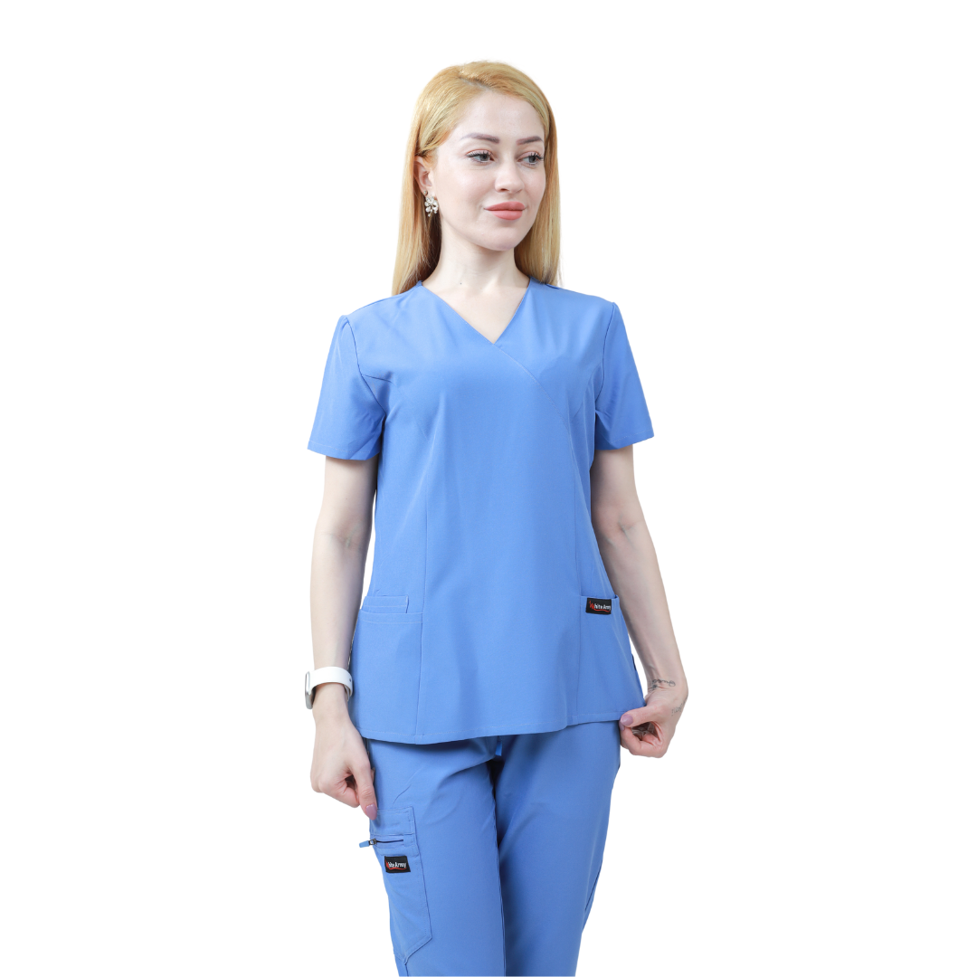 Dynamic Women Scrub Top and Pants - WHITE ARMY