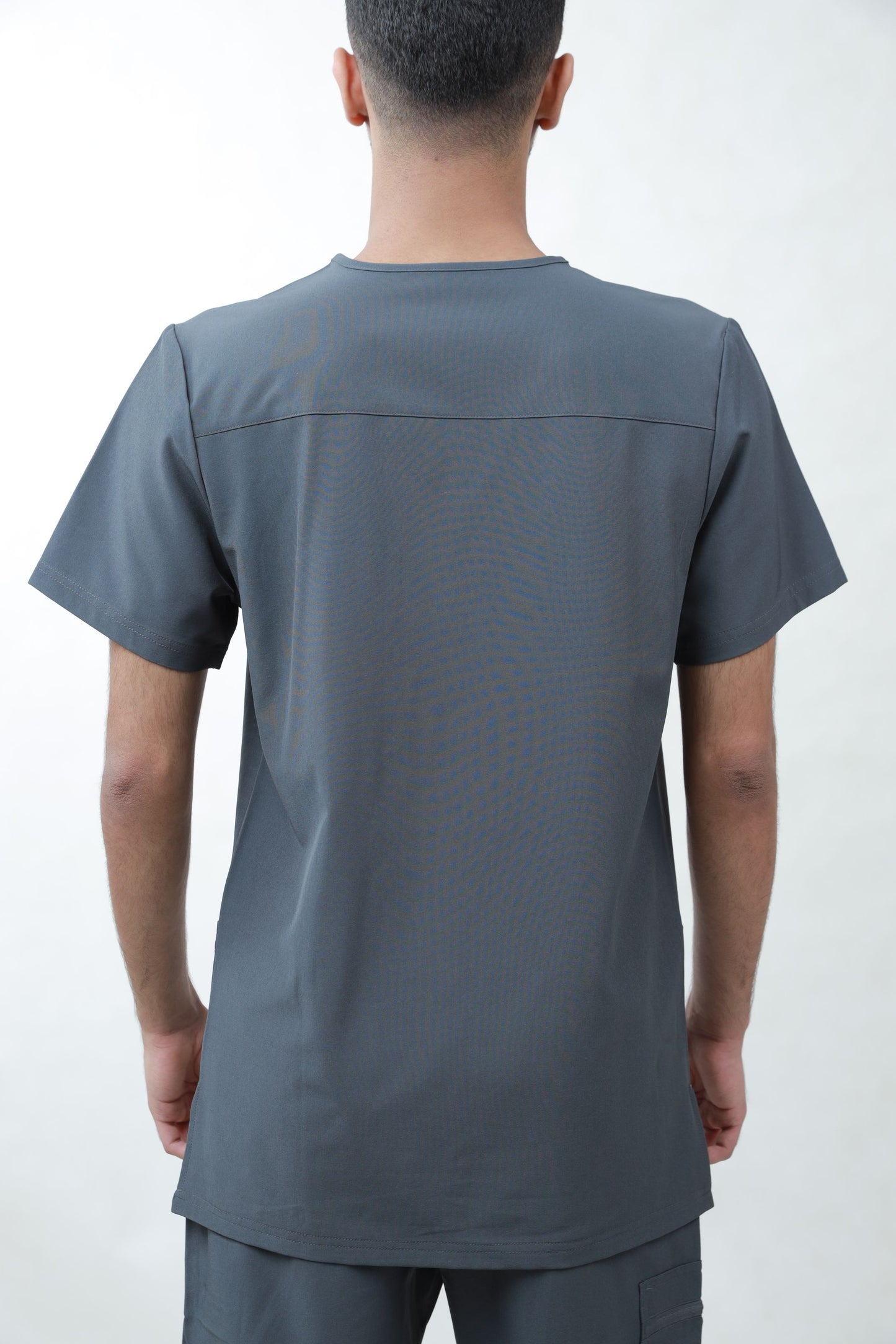 Dynamic Men Scrub Top - WHITE ARMY