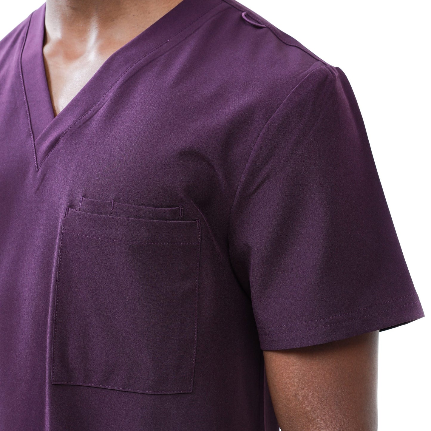 Dynamic Men Scrub Top - WHITE ARMY