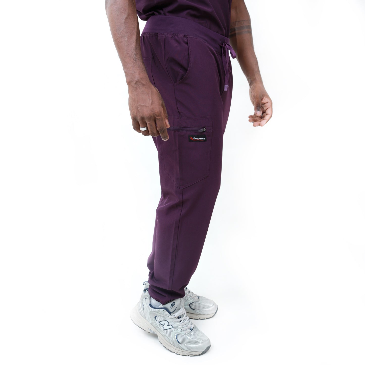 Dynamic Men Scrub Pant - WHITE ARMY