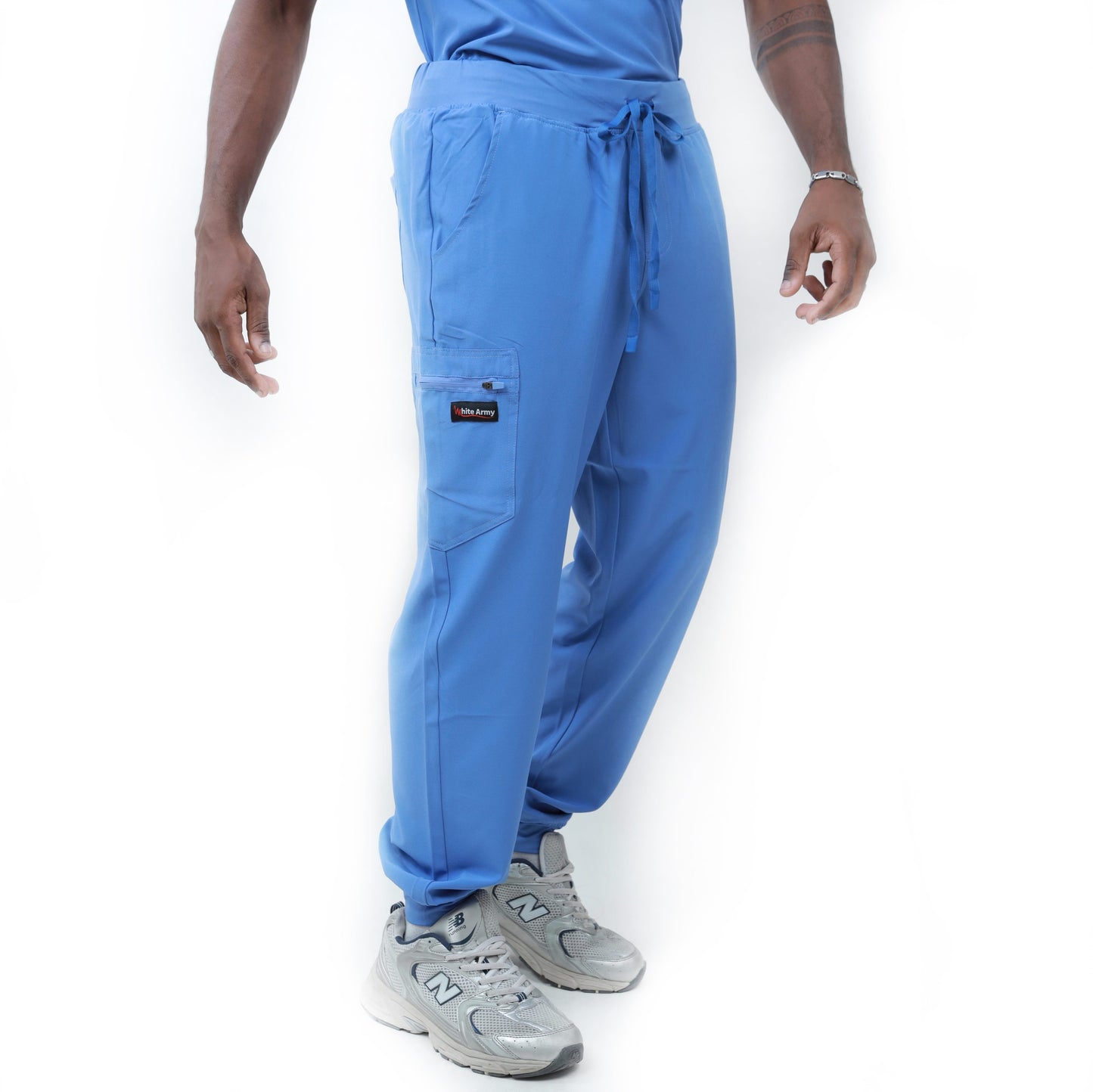 Dynamic Men Scrub Pant - WHITE ARMY