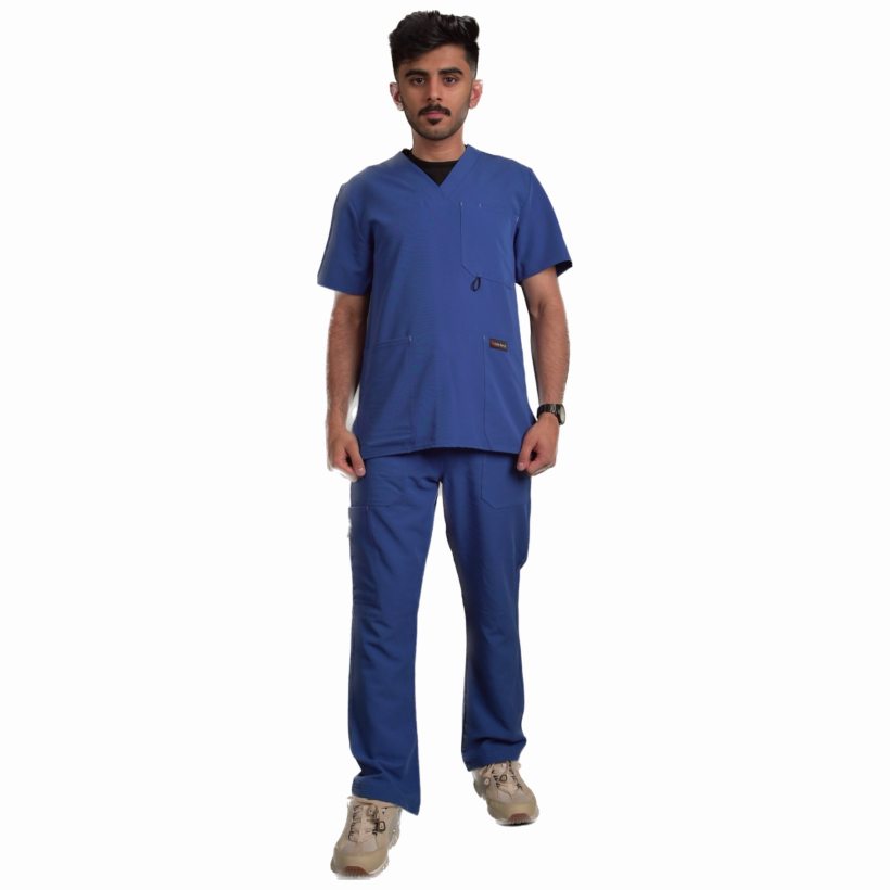 Classic Men Scrub Top - WHITE ARMY