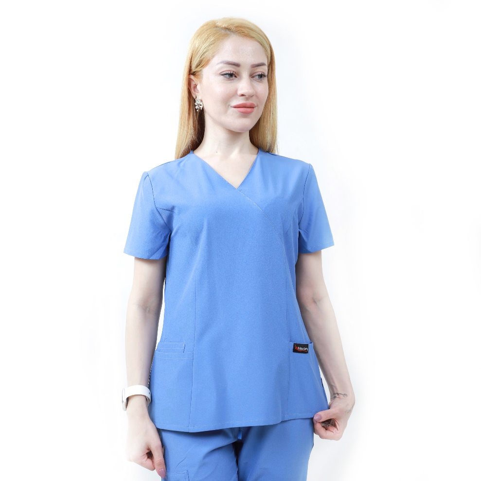 Dynamic Women Scrub Top - WHITE ARMY