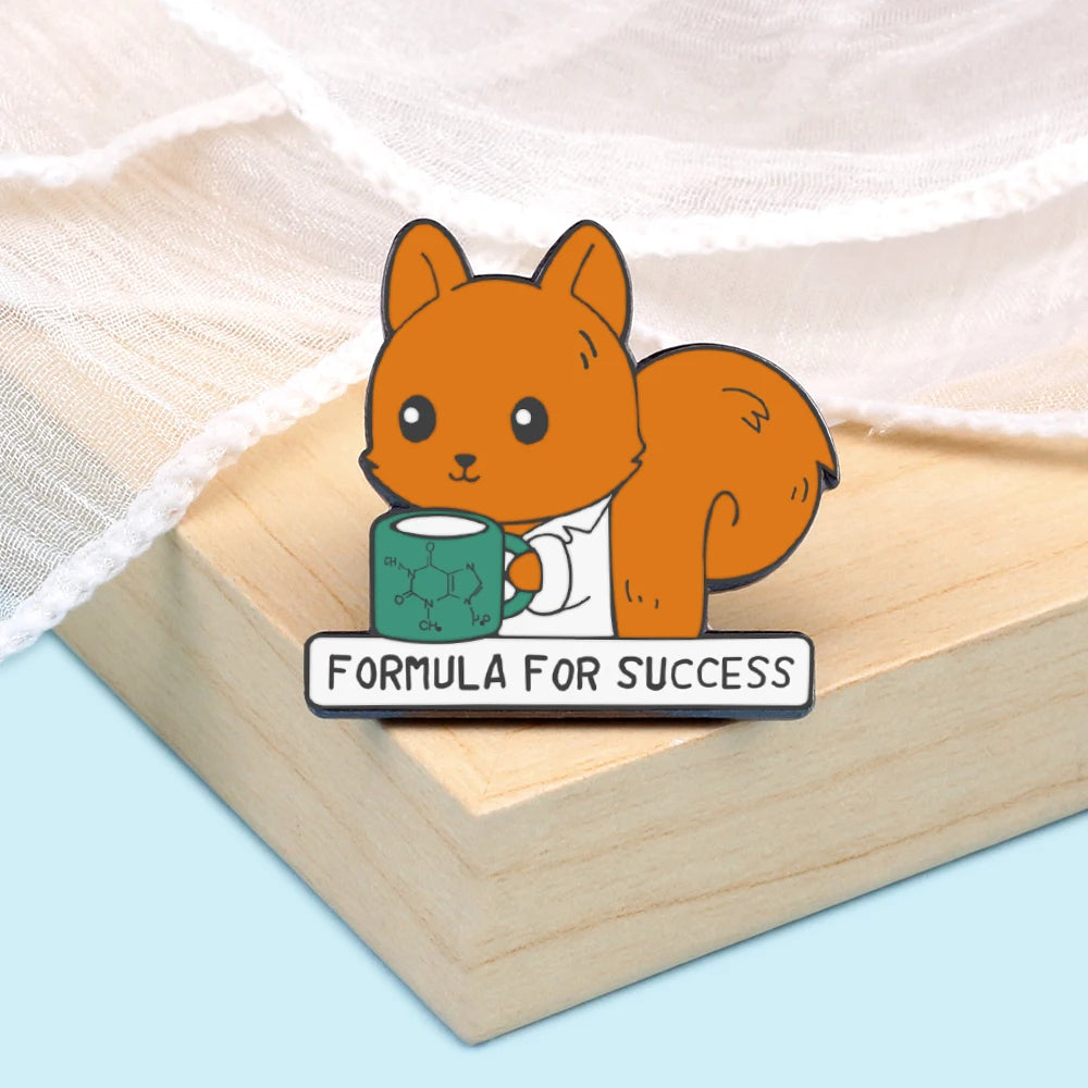 Dr.squirrel Brooch - WHITE ARMY