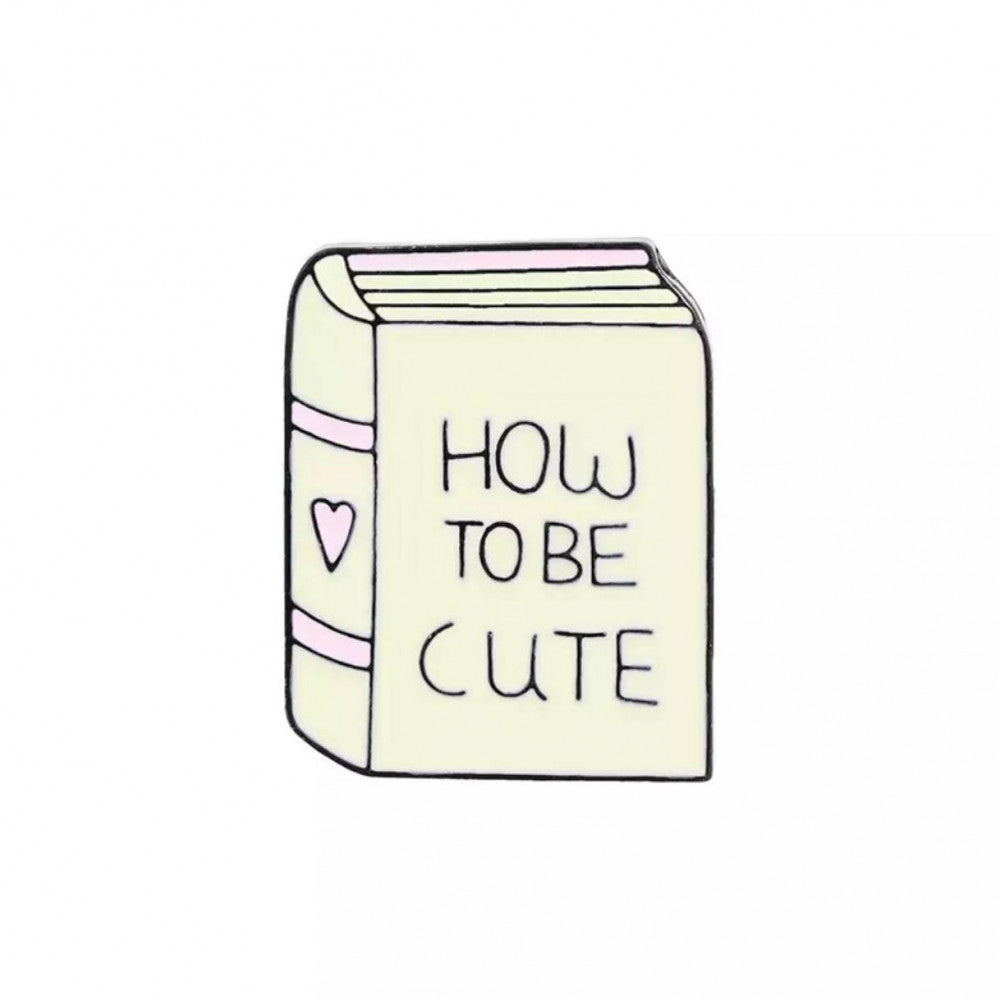 How to be cute Book Brooch